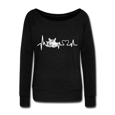 Katzen Langarmshirt - Katze Herzsschlag