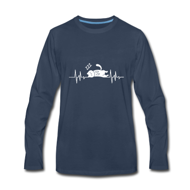 Katzen Langarmshirt - Mein Herz schlägt für Katzen Haustier Geschenk