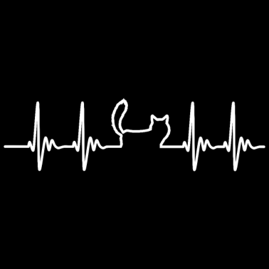 Motiv Katze Silhouette Herzschlag Perserkatze Geschenkid