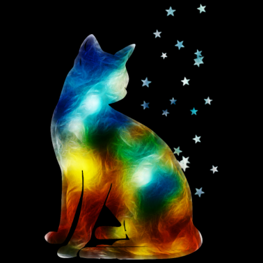 Motiv Space Katze, Universum Galaxy Sterne, Kätzchen