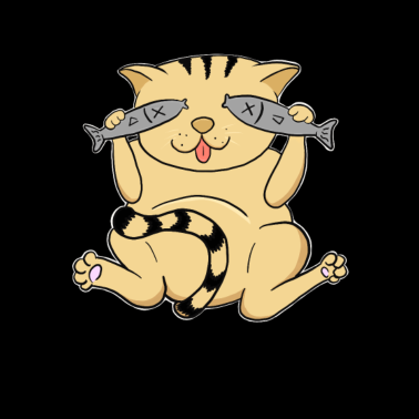 Motiv Katze Miete mit Fischaugen Geschenk lustig