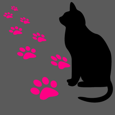 Motiv Katze mit rosa Pfoten - Katze mit Pfoten