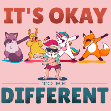 Motiv Lama Einhorn Santa Katze beim Dabben und Flossen