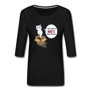 Katzen Langarmshirt - Schrödingers Katze