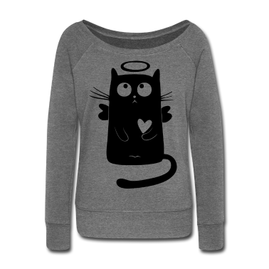 Katzen Langarmshirt - Engel Katze