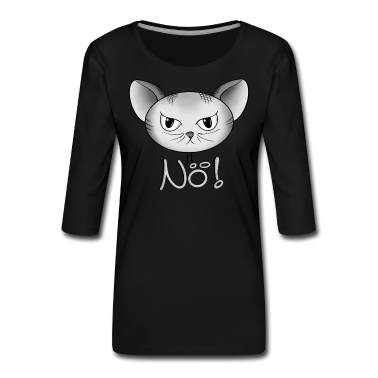 Katzen Langarmshirt - Katze Nö