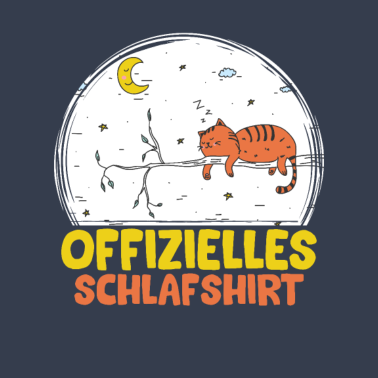 Motiv Offizielles Schlafshirt Schlafanzug Katze Muffel