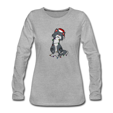 Katzen Langarmshirt - Weihnachten Katze Perser Maine Coon Geschenk