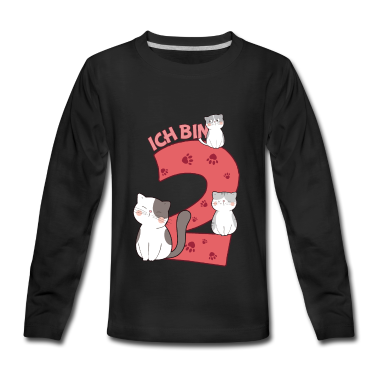 Katzen Langarmshirt - 2 Geburtstag Baby Katzen 2 Jahre