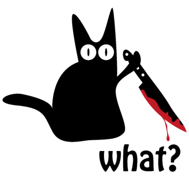 Motiv Katze Messer Blut Halloween