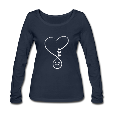 Katzen Langarmshirt - Katzen Kätzchen Katze Haustier Geschenk Miau