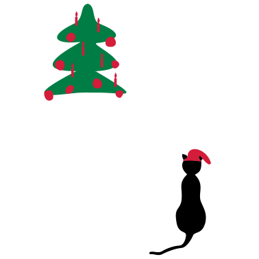 Motiv Weihnachts - Katze