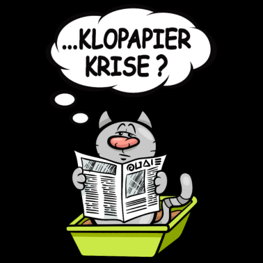 Motiv Klopapierkrise Katze Klopapier Krise Katzenshirt