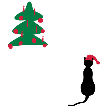 Motiv Weihnachts - Katze