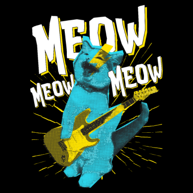 Motiv Gitarre Gitarrenspieler Gitarrist Katze