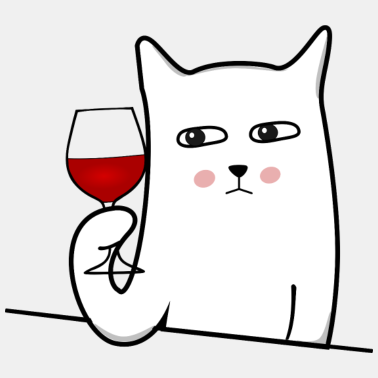 Motiv Katze mit Weinglas Geschenk Katenliebhaber Rotwein