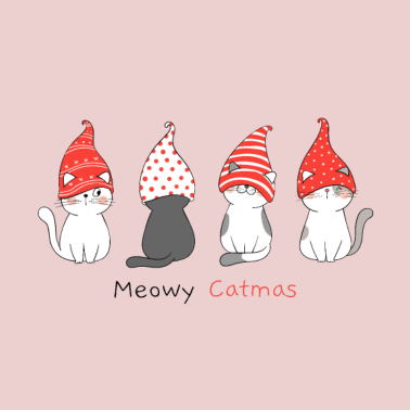 Motiv Merry Christmas Katzen