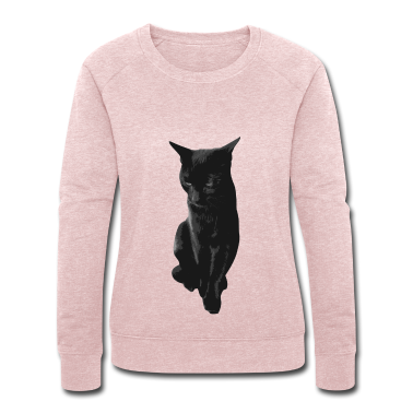 Katzen Pullover - schwarze stolze Katze Katzenliebe