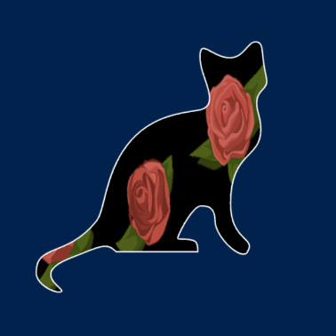 Motiv Katze Katzen Rose Tier Haustier Geschenk