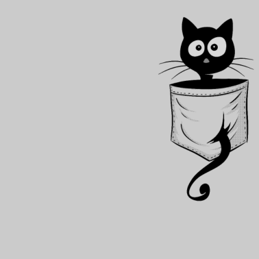 Motiv Schwarze Katze Comic Kitty Kätzchen In Tasche