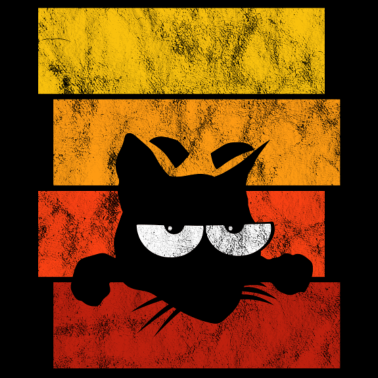 Motiv Katze Retro Kätzchen Katzenaugen Katzen Miau Kater