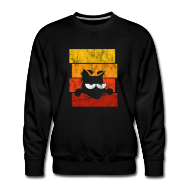 Katzen Pullover - Katze Retro Kätzchen Katzenaugen Katzen Miau Kater