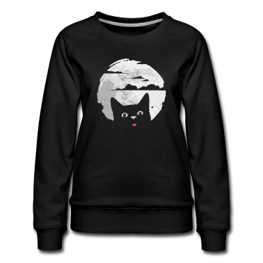 Katzen Pullover - Katze stört Vollmond - verursacht Mondfinsternis