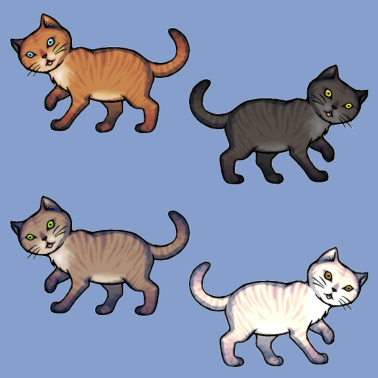 Motiv Vier Kätzchen