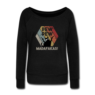 Katzen Pullover - Crazy Vintage Pew Pew Madafakas Cat Katze