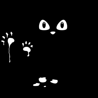 Motiv Katze mit farbigen Pfoten