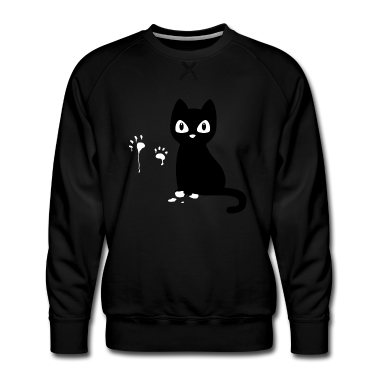 Katzen Pullover - Katze mit farbigen Pfoten