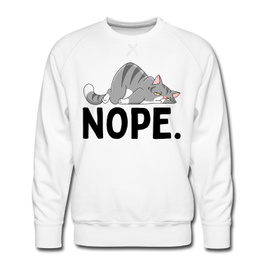 Katzen Pullover - Nope Katze Nö Kater Nein Kätzchen chillen faul Cat