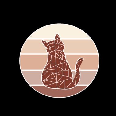 Motiv Katze Polygon Boho Geschenk