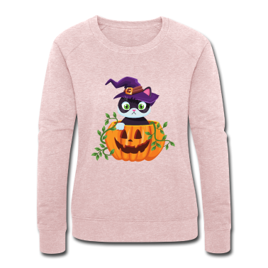 Katzen Pullover - Halloween Kinder Erwachsene Kürbis Katze