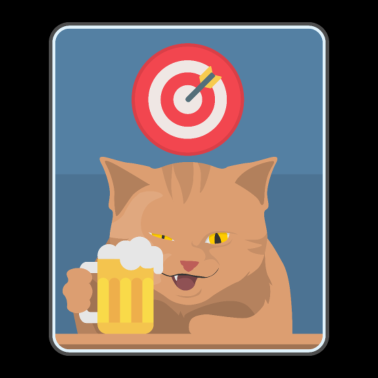 Motiv Katze trinkt Bier