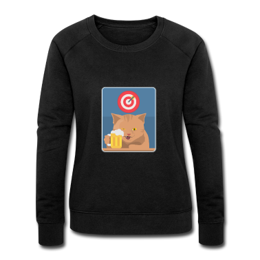 Katzen Pullover - Katze trinkt Bier