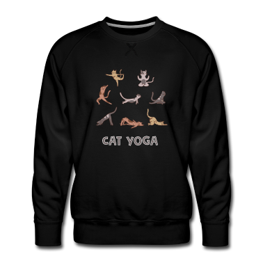 Katzen Pullover - Fun Katzen Yoga Geschenk