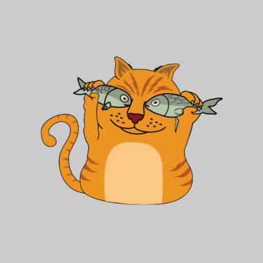 Motiv Lustige Katze mit Fischaugen