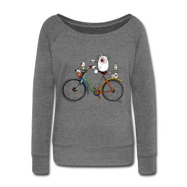 Katzen Pullover - Katze auf Fahrrad