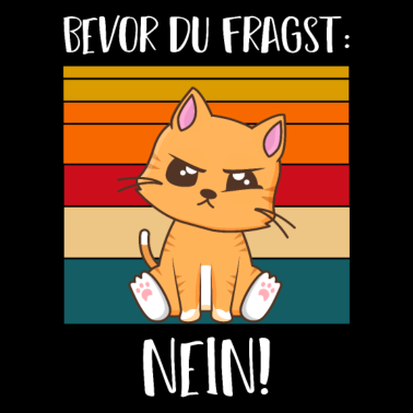Motiv Bevor Du Fragst Nein Katze Lustiger Spruch