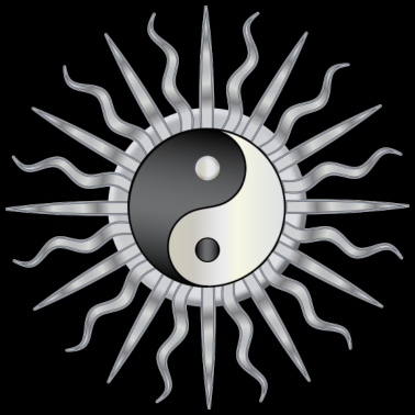 Motiv Schwarzer Sternexplosion Yin Yang