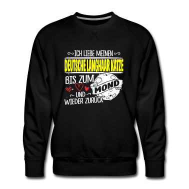 Katzen Pullover - DEUTSCHE-LANGHAAR - Mond