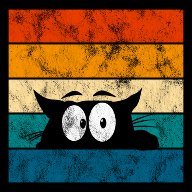 Motiv Katzen Miau Katzenaugen Retro Kater Katze Kätzchen