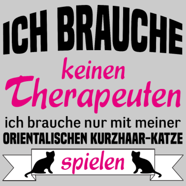 Motiv Therapeuten Orientalische Kurzhaar-Katze Geschenk