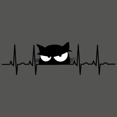 Motiv Katze Kätzchen Miau Katzenaugen EKG Kater Katzen