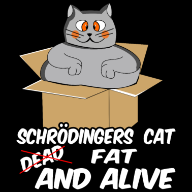 Motiv schrödingers katze schroedinger geschenk fett witz