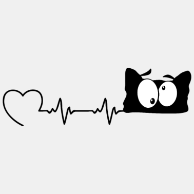 Motiv Miau Katze Kätzchen Kater Katzen Katzenaugen EKG