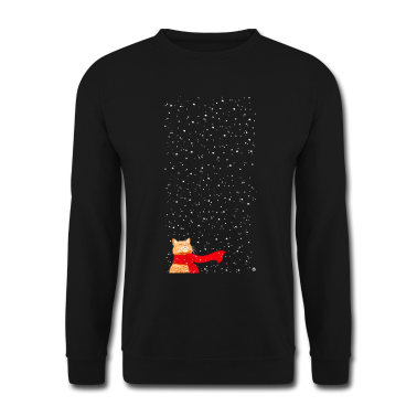 Katzen Pullover - Schneekatze getigert (lang)