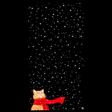 Motiv Schneekatze getigert (lang)