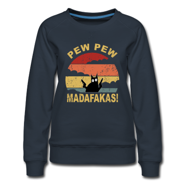 Katzen Pullover - Pew Pew Madafakas Katze Retro Geburtstagsgeschenk